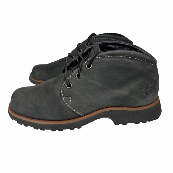 Timberland Womens Sz 7.5 M Deep Green Leather Chukka Boots Smart Comfort - Picture 5 of 10